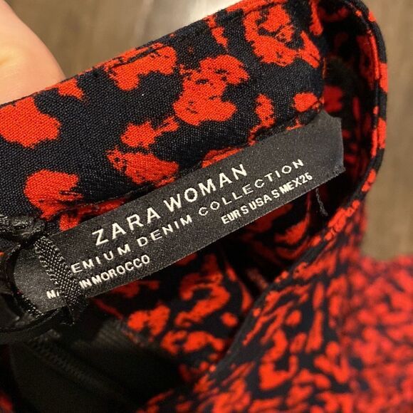 Zara Red and Black Long Sleeve Dress - Picture 6 of 6